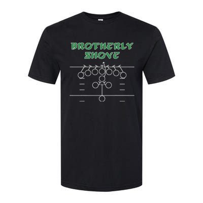 Brotherly Shove Football Mom Funny Football Fan Vintage  Softstyle CVC T-Shirt