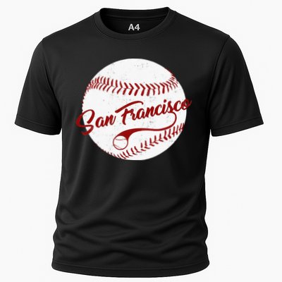 Baseball San Francisco Vintage Giant Ball National Pastime Cooling Performance Crew T-Shirt