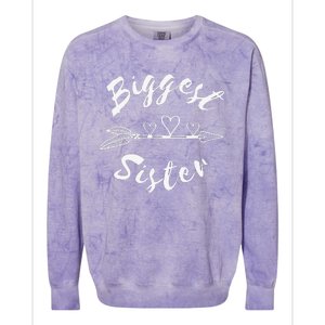 Biggest Sister Family Gift Colorblast Crewneck Sweatshirt