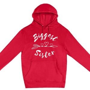 Biggest Sister Family Gift Premium Pullover Hoodie