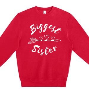 Biggest Sister Family Gift Premium Crewneck Sweatshirt