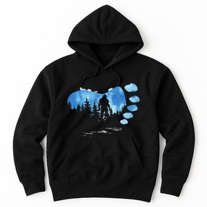 Bigfoot Sasquatch Full Moon In The Forest Hoodie