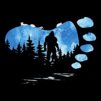 Bigfoot Sasquatch Full Moon In The Forest Drawstring Bag