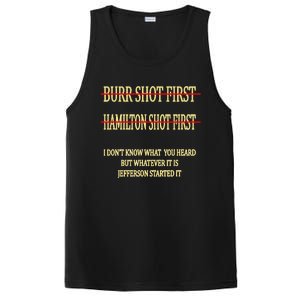 Burr Shot First Hamilton Shot First Funny PosiCharge Competitor Tank