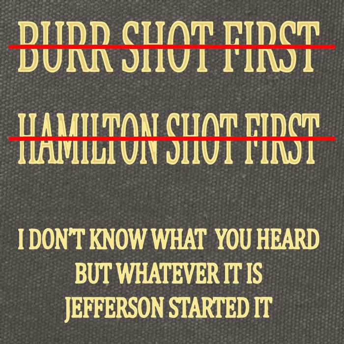 Burr Shot First Hamilton Shot First Funny Cotton Canvas Backpack