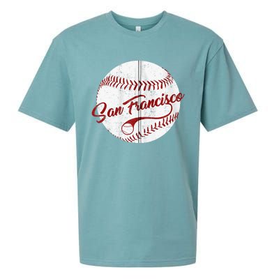 Baseball San Francisco Vintage Giant Ball National Pastime Sueded Cloud Jersey T-Shirt