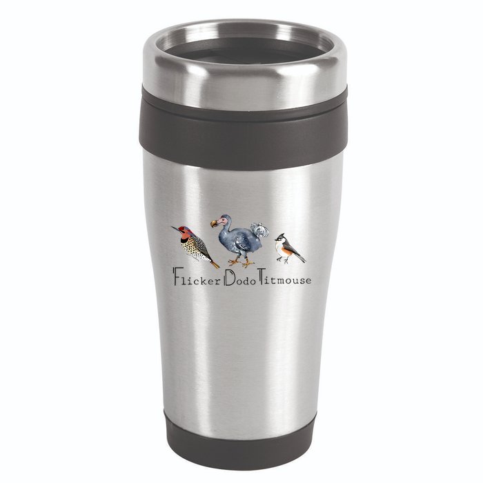 Bird Subtle Flicker Dodo Titmouse 16oz Travel Tumbler