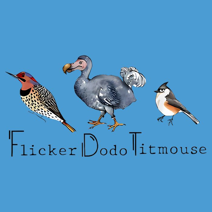 Bird Subtle Flicker Dodo Titmouse Tie Dye Hoodie
