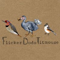 Bird Subtle Flicker Dodo Titmouse Cotton Canvas Backpack