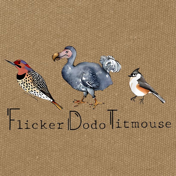 Bird Subtle Flicker Dodo Titmouse Cotton Canvas Backpack