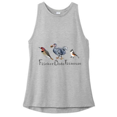 Bird Subtle Flicker Dodo Titmouse Ladies PosiCharge Tri-Blend Wicking Tank