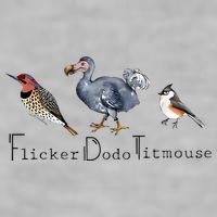 Bird Subtle Flicker Dodo Titmouse Ladies PosiCharge Tri-Blend Wicking Tank