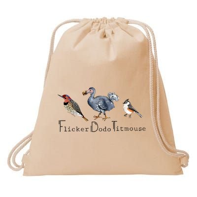 Bird Subtle Flicker Dodo Titmouse Drawstring Bag