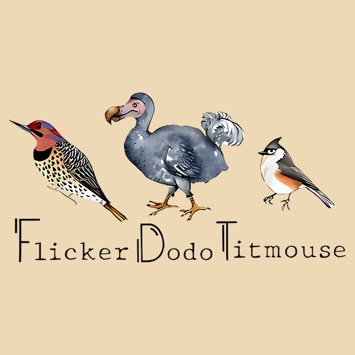 Bird Subtle Flicker Dodo Titmouse Drawstring Bag