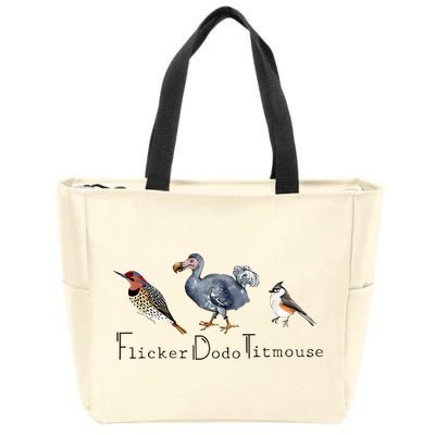 Bird Subtle Flicker Dodo Titmouse Zip Tote Bag