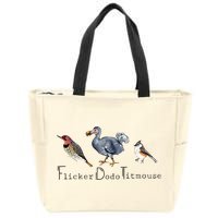 Bird Subtle Flicker Dodo Titmouse Zip Tote Bag