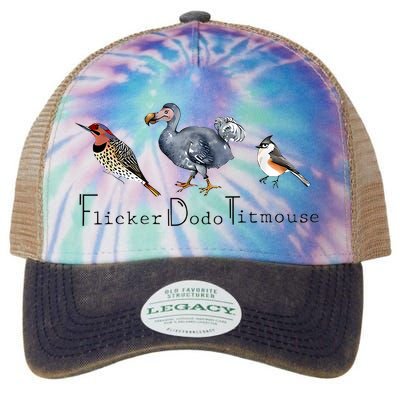 Bird Subtle Flicker Dodo Titmouse Legacy Tie Dye Trucker Hat