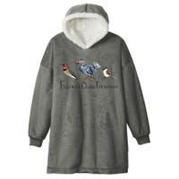 Bird Subtle Flicker Dodo Titmouse Hooded Wearable Blanket