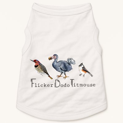Bird Subtle Flicker Dodo Titmouse Doggie Tank