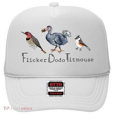 Bird Subtle Flicker Dodo Titmouse High Crown Mesh Back Trucker Hat
