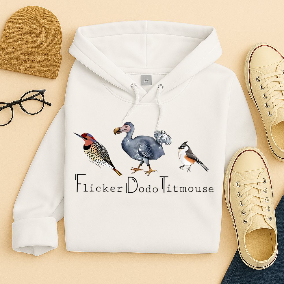 Bird Subtle Flicker Dodo Titmouse Hoodie