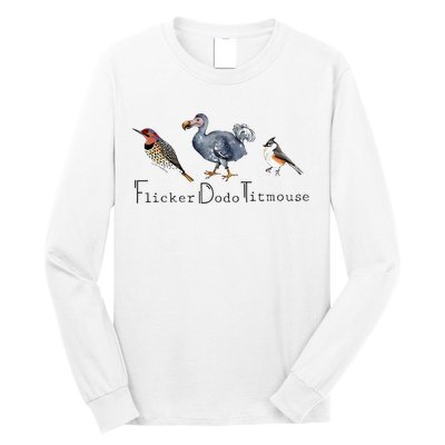 Bird Subtle Flicker Dodo Titmouse Long Sleeve Shirt