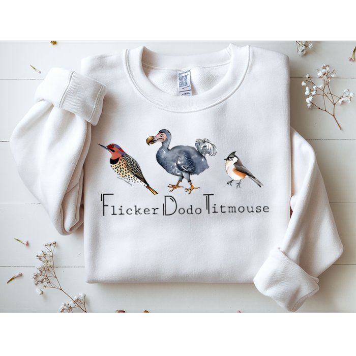 Bird Subtle Flicker Dodo Titmouse Sweatshirt