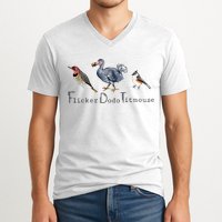 Bird Subtle Flicker Dodo Titmouse V-Neck T-Shirt