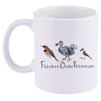 Bird Subtle Flicker Dodo Titmouse 11oz C Handle Ceramic Mug