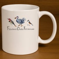 Bird Subtle Flicker Dodo Titmouse 11oz C Handle Ceramic Mug