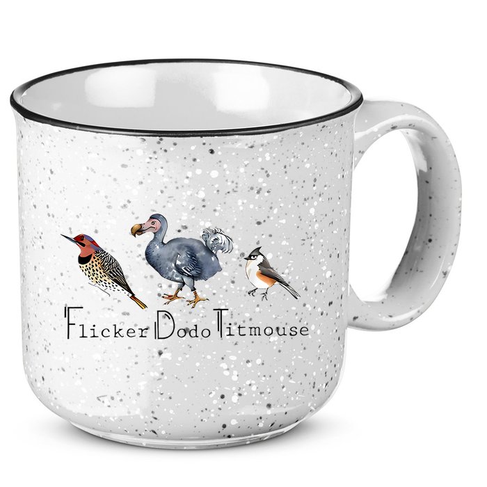 Bird Subtle Flicker Dodo Titmouse 15oz Campfire Ceramic Mug