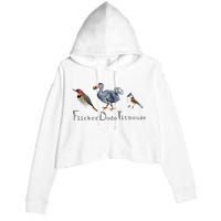 Bird Subtle Flicker Dodo Titmouse Crop Fleece Hoodie