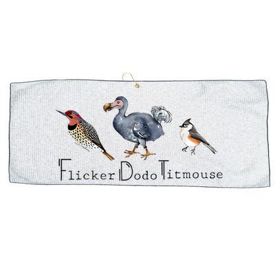 Bird Subtle Flicker Dodo Titmouse Large Microfiber Waffle Golf Towel