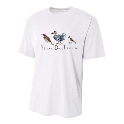Bird Subtle Flicker Dodo Titmouse Youth Performance Sprint T-Shirt