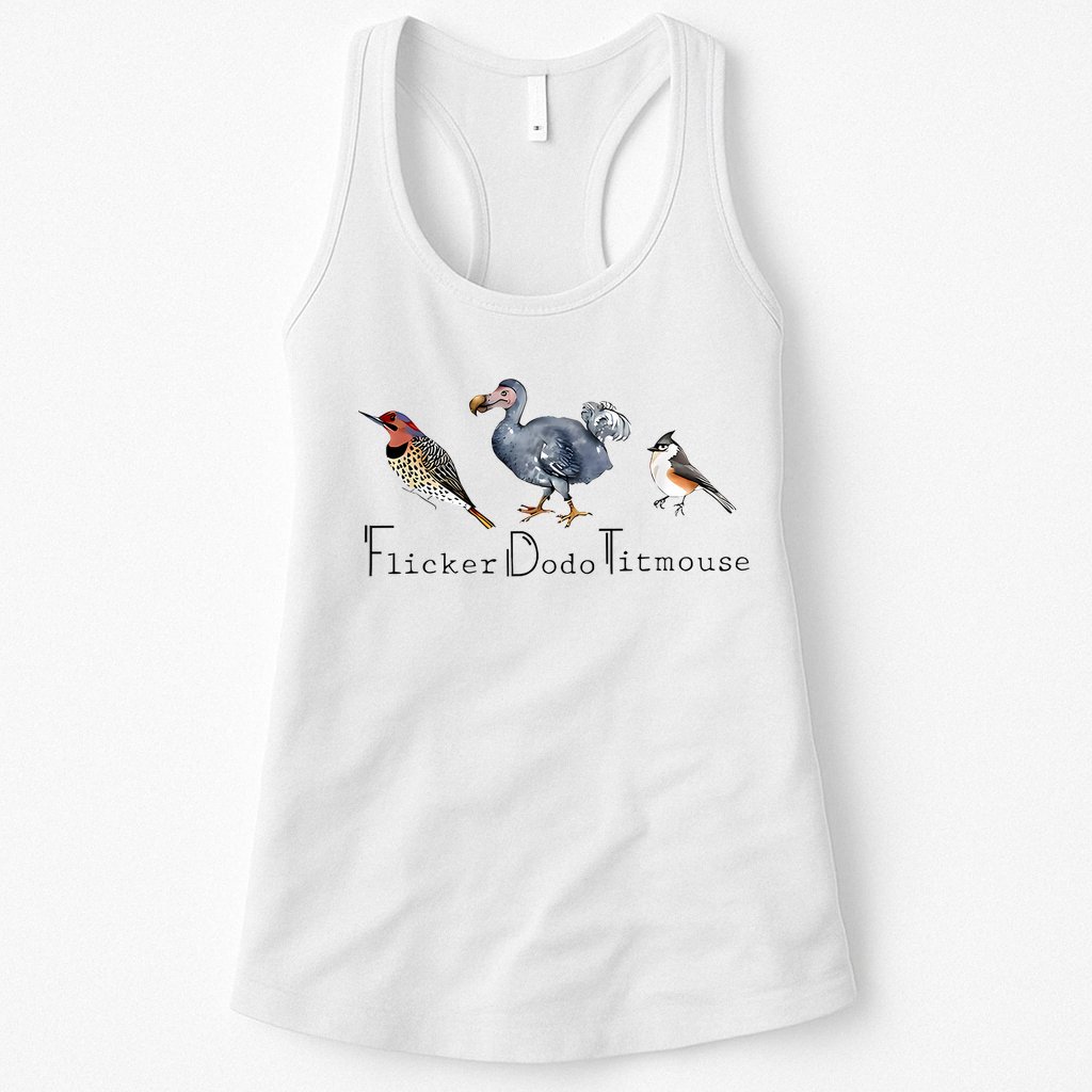 Bird Subtle Flicker Dodo Titmouse Womens Tank Top