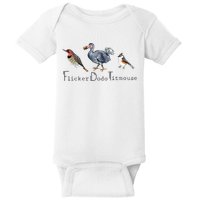 Bird Subtle Flicker Dodo Titmouse Baby Bodysuit