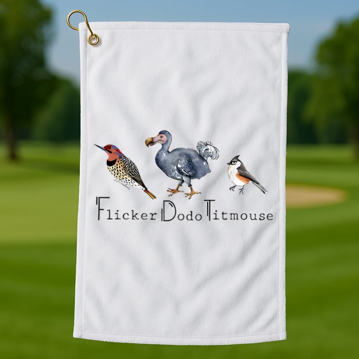 Bird Subtle Flicker Dodo Titmouse Golf Towel