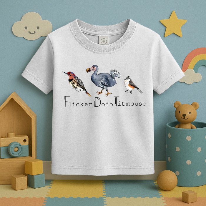 Bird Subtle Flicker Dodo Titmouse Toddler T-Shirt