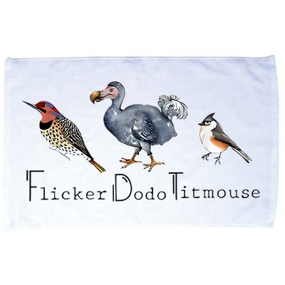 Bird Subtle Flicker Dodo Titmouse Microfiber Hand Towel