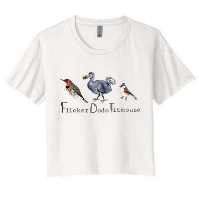 Bird Subtle Flicker Dodo Titmouse Crop Top