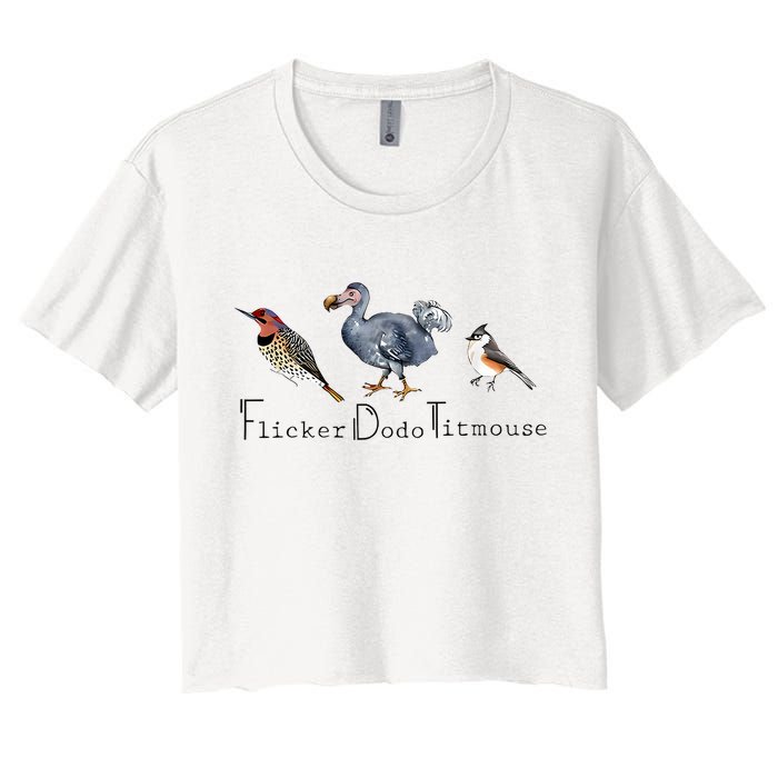 Bird Subtle Flicker Dodo Titmouse Crop Top