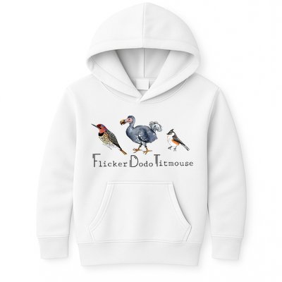 Bird Subtle Flicker Dodo Titmouse Kids Hoodie