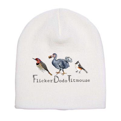 Bird Subtle Flicker Dodo Titmouse Short Acrylic Beanie