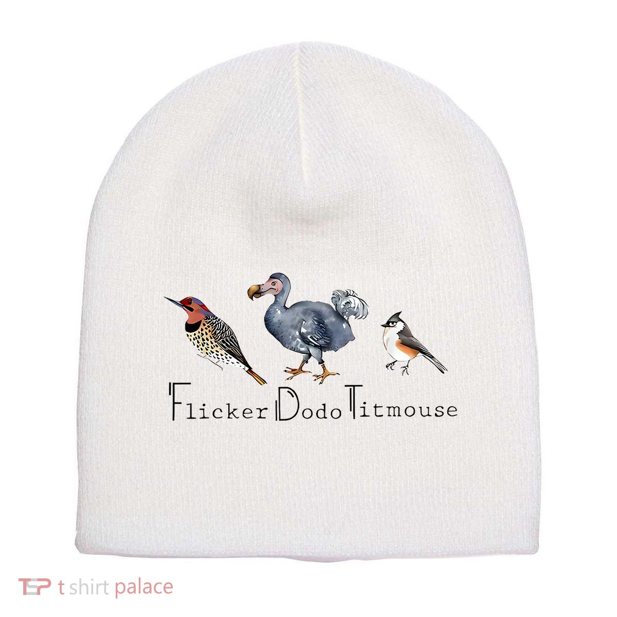 Bird Subtle Flicker Dodo Titmouse Short Acrylic Beanie