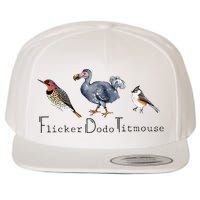 Bird Subtle Flicker Dodo Titmouse Wool Snapback Cap