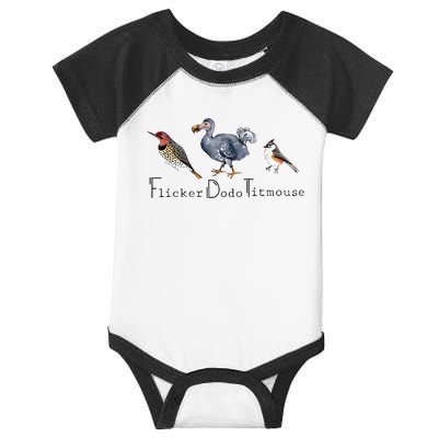 Bird Subtle Flicker Dodo Titmouse Infant Baby Jersey Bodysuit
