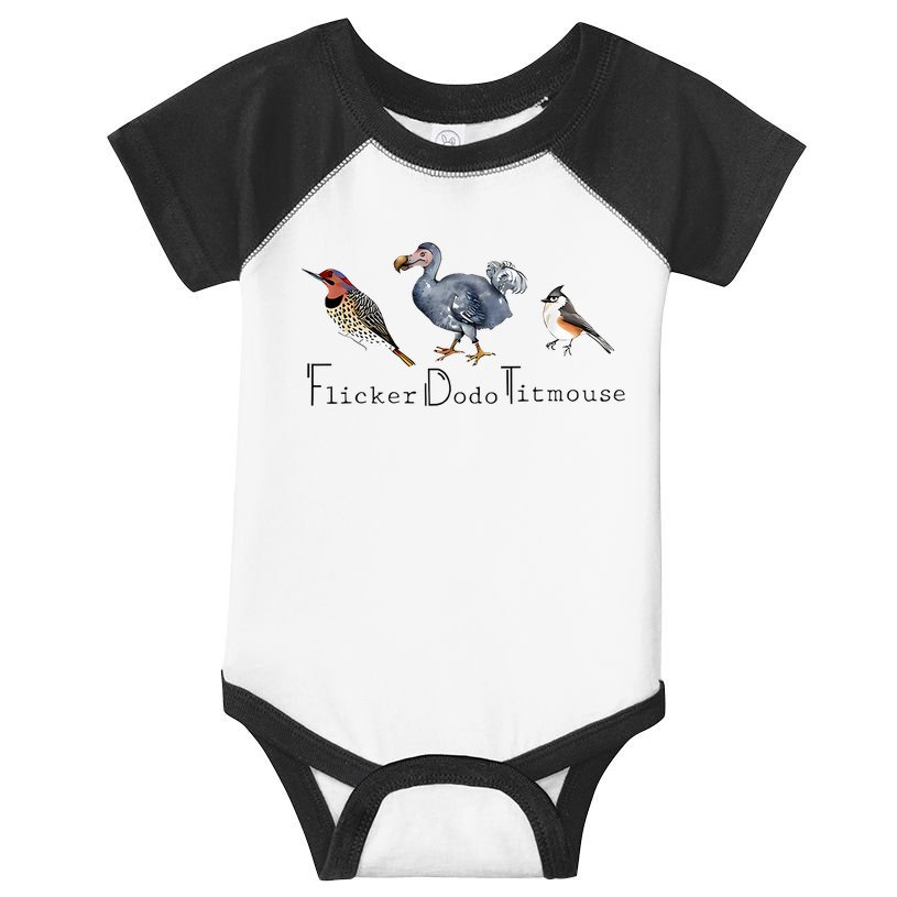 Bird Subtle Flicker Dodo Titmouse Infant Baby Jersey Bodysuit