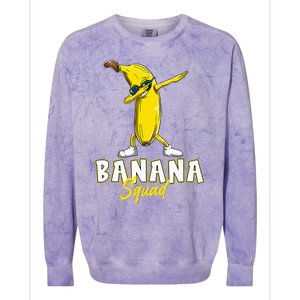 Banana Squad Funny Dabbing Banana Food & Dab Colorblast Crewneck Sweatshirt