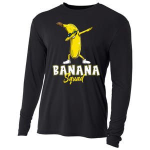 Banana Squad Funny Dabbing Banana Food & Dab Cooling Performance Long Sleeve Crew