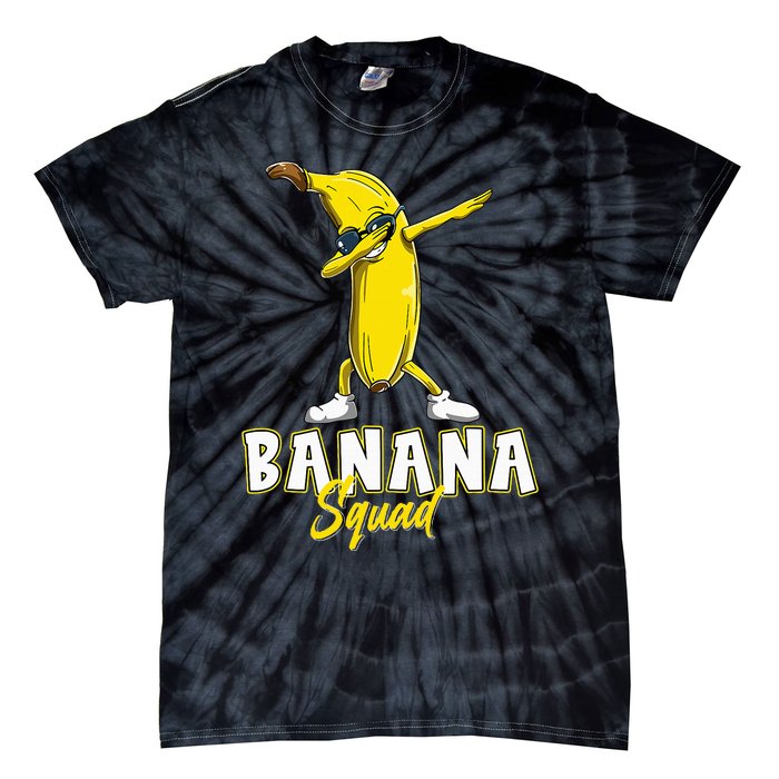 Banana Squad Funny Dabbing Banana Food & Dab Tie-Dye T-Shirt